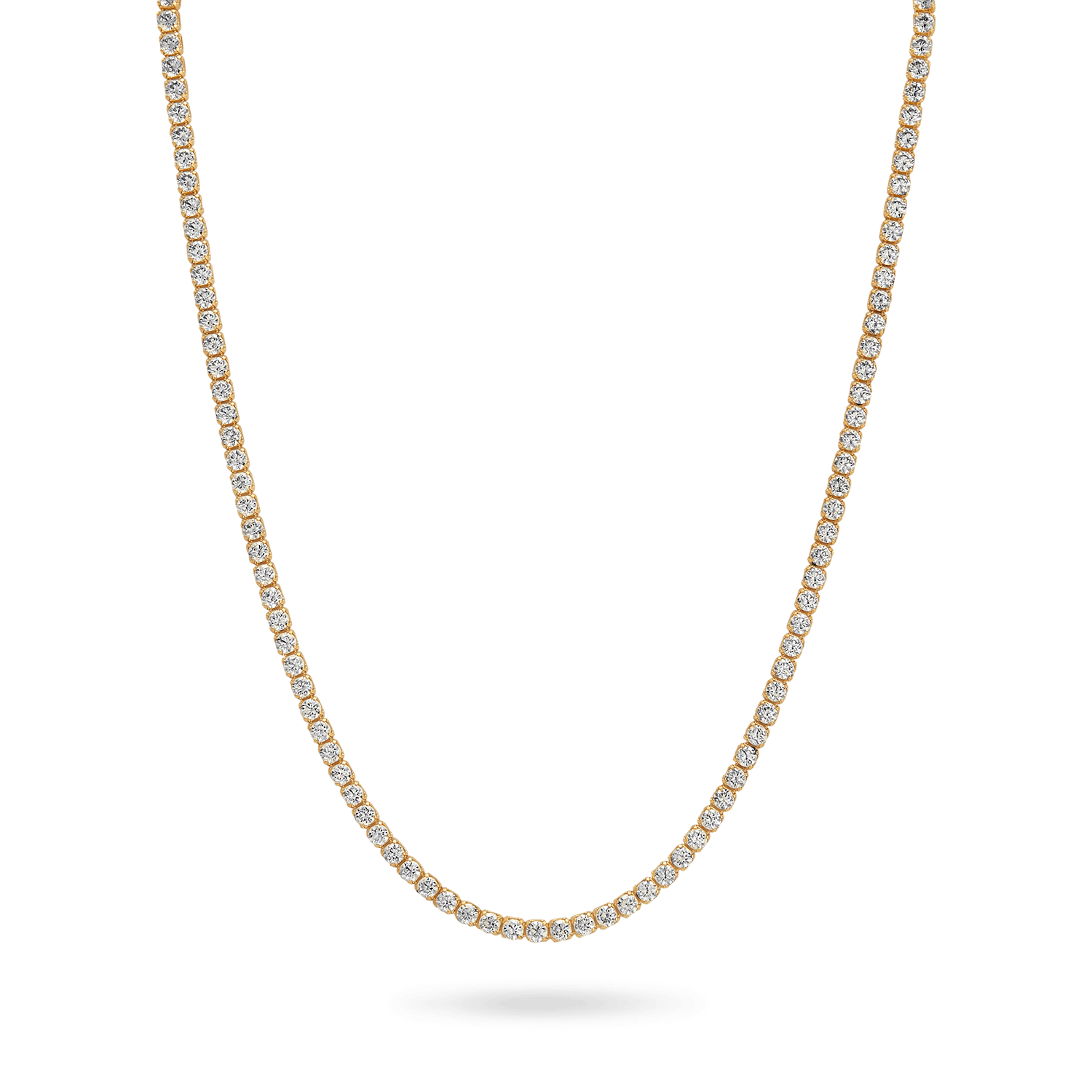 10K Gold Moissanite Tennis Necklace 2.10mm Necklaces IceLink-CAL   